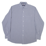 TOMMY HILFIGER Mens Shirt Blue Check Long Sleeve M