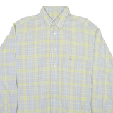 CALVIN KLEIN JEANS Mens Shirt Grey Check Long Sleeve M
