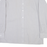 FABIO DRESTI Mens Shirt Black Striped Long Sleeve L