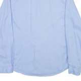 GUESS Slim Fit Mens Plain Shirt Blue Long Sleeve S