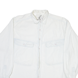 FANANI Mens Plain Shirt White Long Sleeve S