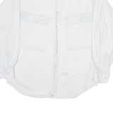 FANANI Mens Plain Shirt White Long Sleeve S