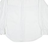 FANANI Mens Plain Shirt White Long Sleeve S