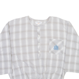 SWANSON Mens Shirt Grey Check Long Sleeve M