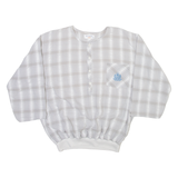 SWANSON Mens Shirt Grey Check Long Sleeve M