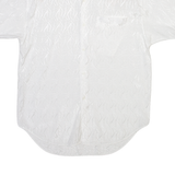 SCHEZWAN Padded Shoulders Mens Plain Shirt White M