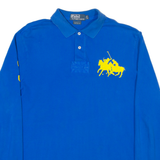 POLO RALPH LAUREN Mens Polo Shirt Blue Long Sleeve L