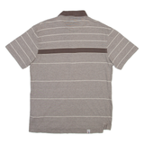 REEBOK Mens Polo Shirt Grey Striped XL