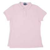 RALPH LAUREN Skinny Polo Mens Polo Shirt Pink XL