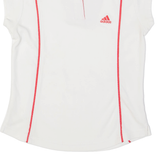 ADIDAS Womens Polo Shirt White Sleeveless UK 10