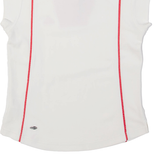 ADIDAS Womens Polo Shirt White Sleeveless UK 10