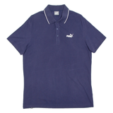 PUMA Mens Polo Shirt Blue L