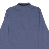 CHAMPION Mens Polo Shirt Blue Long Sleeve XL
