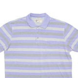 PIERRE CARDIN Mens Polo Shirt Purple Striped XL