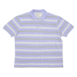 PIERRE CARDIN Mens Polo Shirt Purple Striped XL