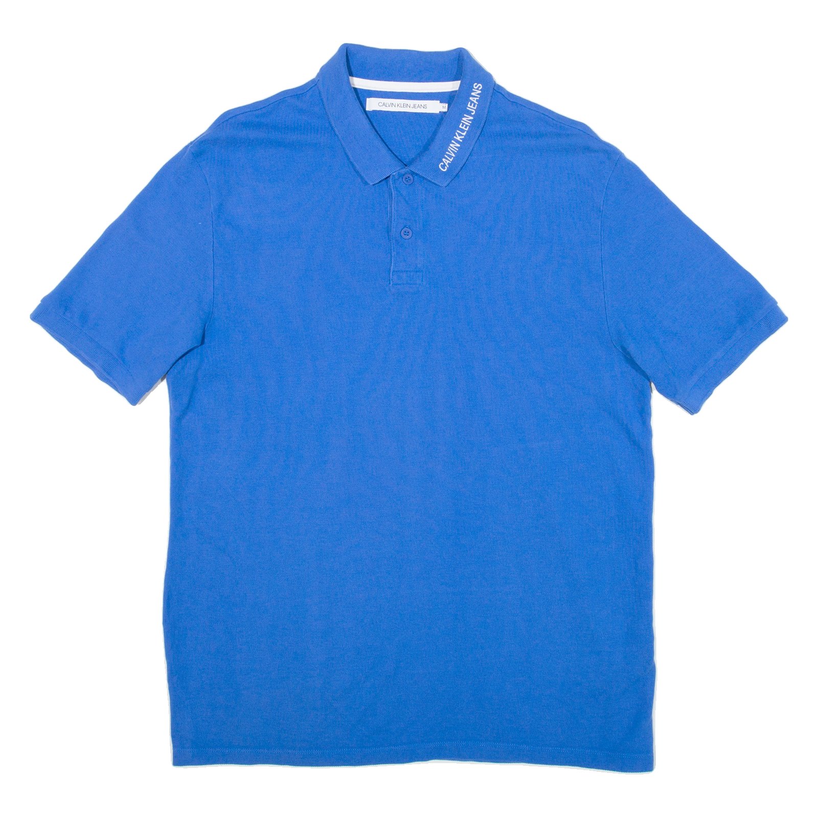 CALVIN KLEIN JEANS Mens Polo Shirt Blue M