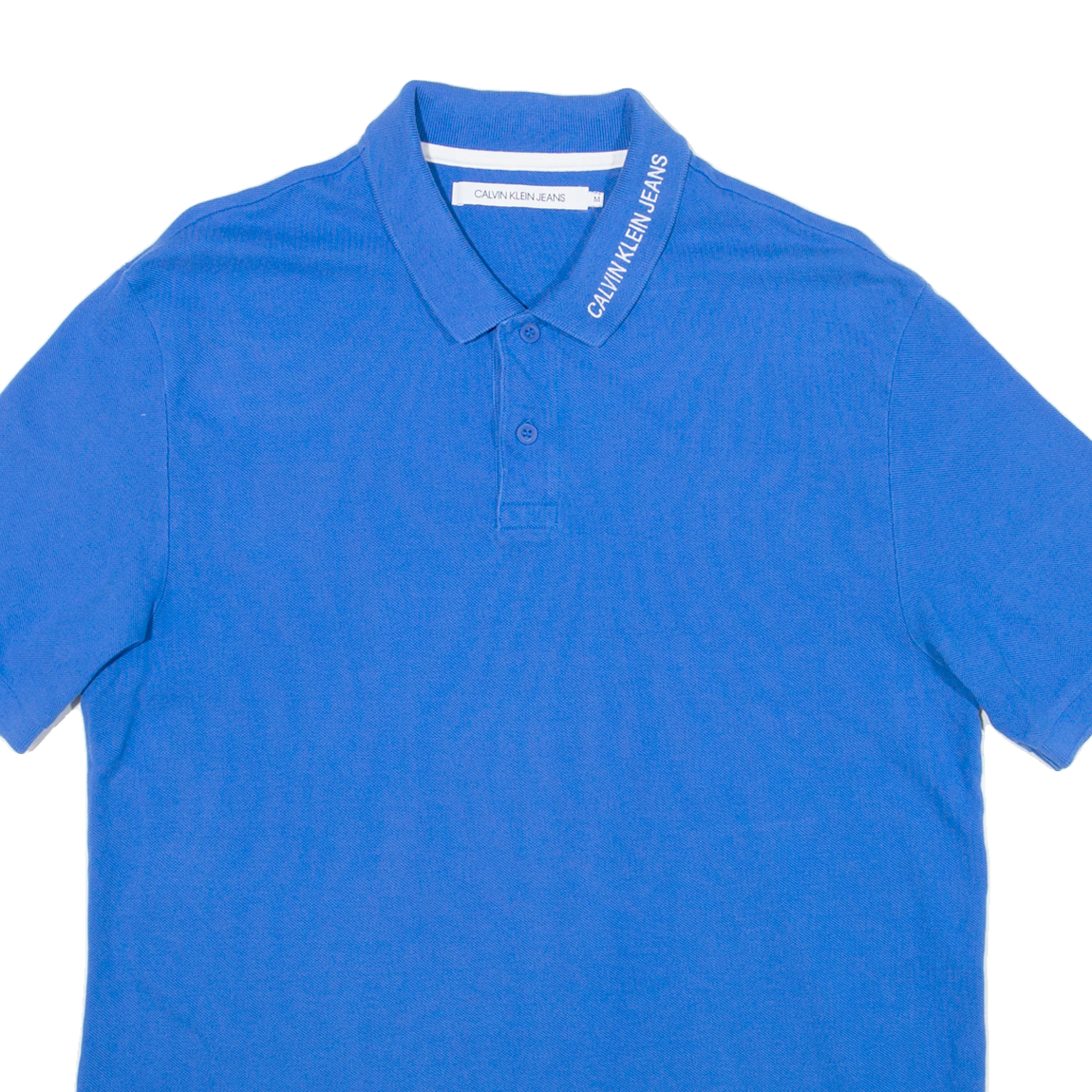 CALVIN KLEIN JEANS Mens Polo Shirt Blue M