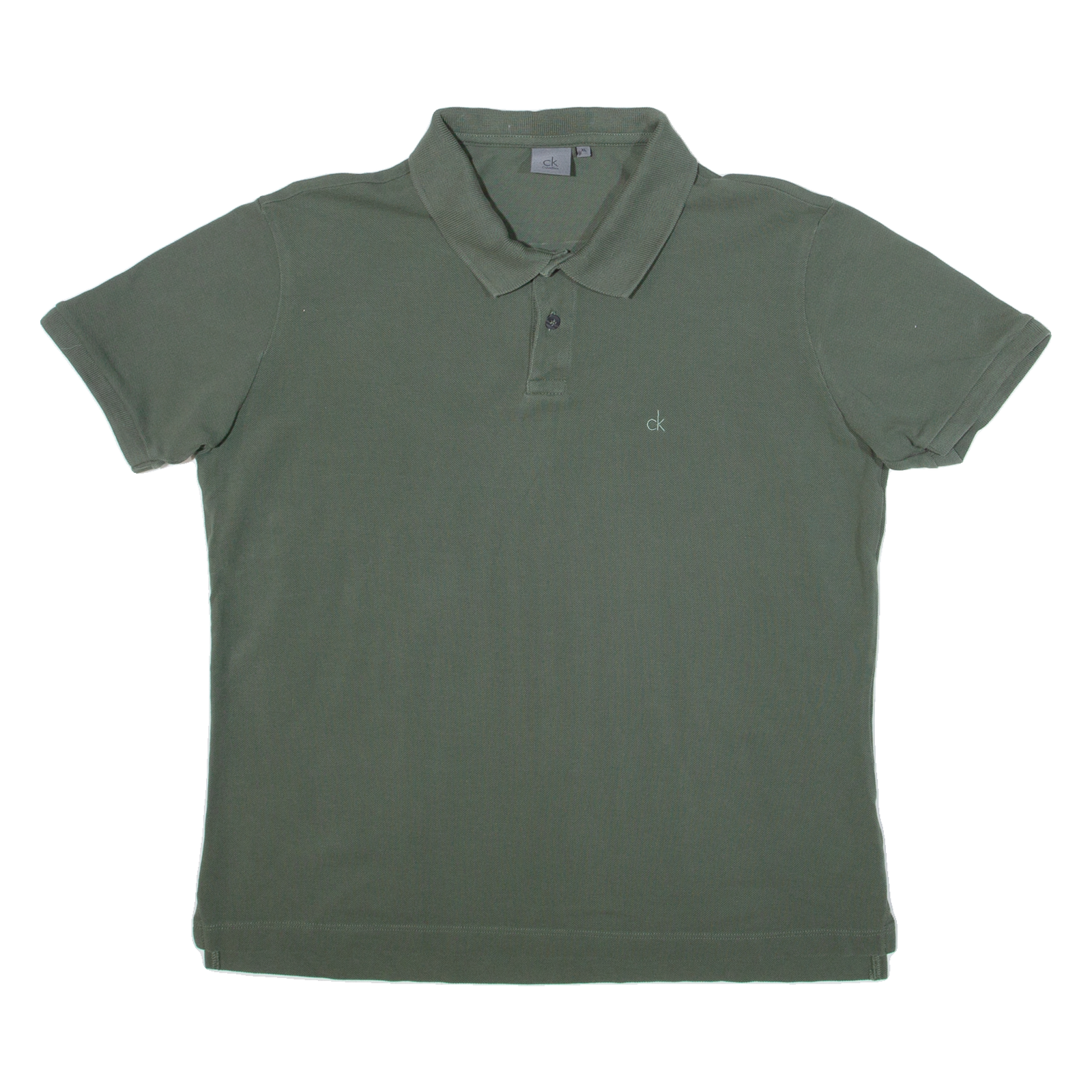 CALVIN KLEIN Mens Polo Shirt Green XL