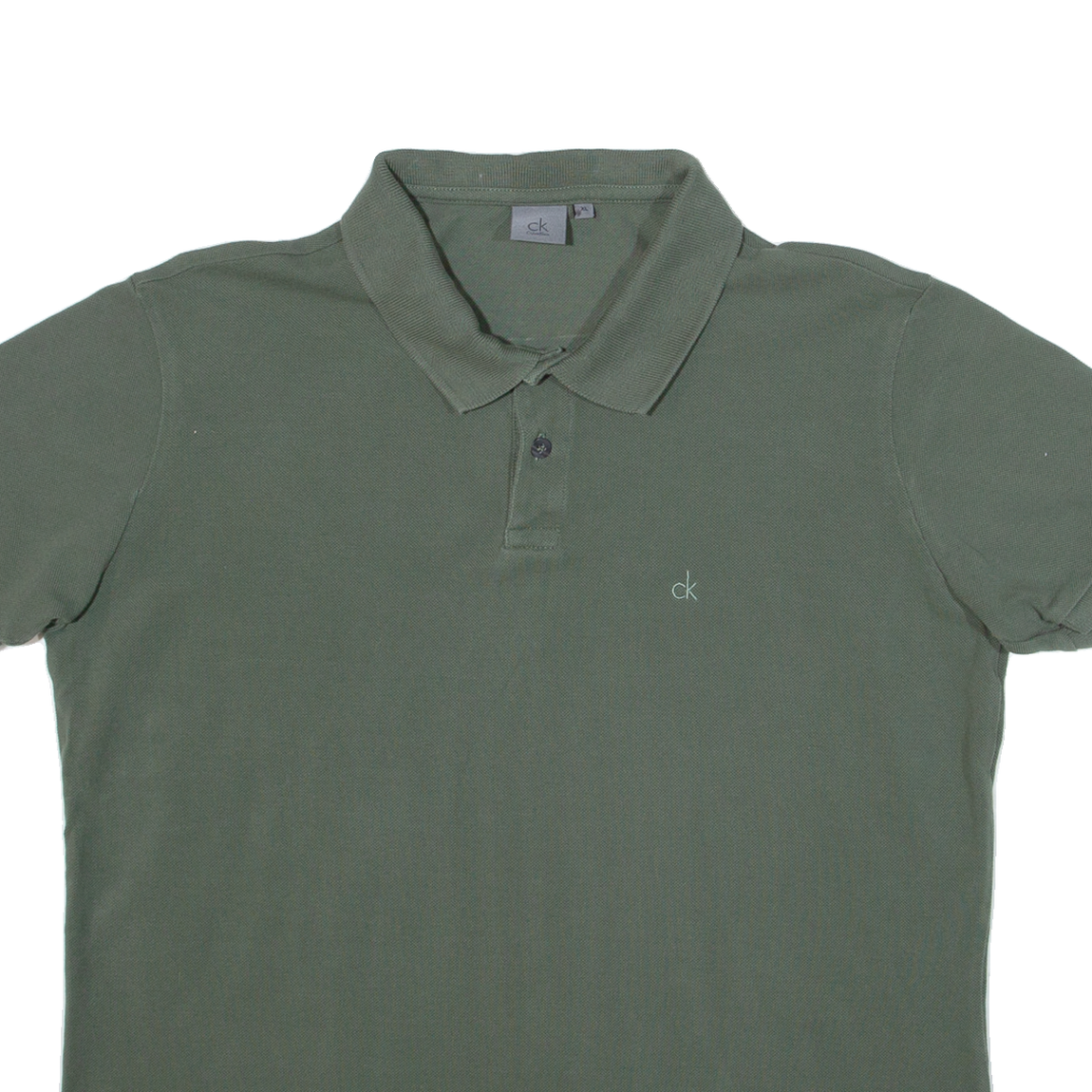 CALVIN KLEIN Mens Polo Shirt Green XL