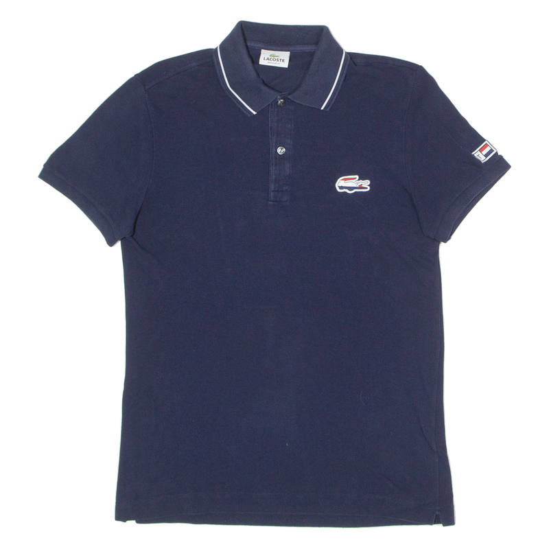 LACOSTE Netherlands Mens Polo Shirt Blue XS