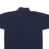 CARLA CRAFT Hieroglyph Embroidery Mens Polo Shirt Blue 90s L