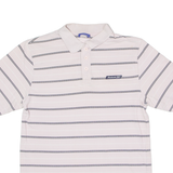 REEBOK Mens Polo Shirt Pink Striped S