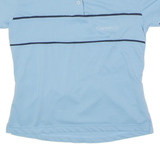 CAMPAGNOLO Cycling Womens Polo Shirt Blue 90s Striped M