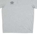 UMBRO Mens Polo Shirt Grey M