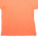 TOMMY HILFIGER Mens Polo Shirt Pink Short Sleeve S