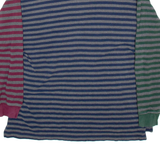 TOMMY HILFIGER Mens Polo Shirt Blue Striped Long Sleeve XL