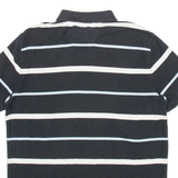 NAUTICA Mens Polo Shirt Black Striped Short Sleeve L