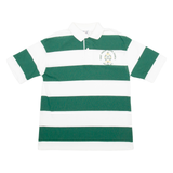 PRINT-ONS Dayton N.J. Mens Polo Shirt Green Striped Short Sleeve L