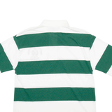 PRINT-ONS Dayton N.J. Mens Polo Shirt Green Striped Short Sleeve L