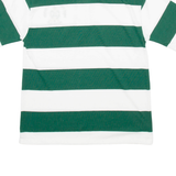 PRINT-ONS Dayton N.J. Mens Polo Shirt Green Striped Short Sleeve L