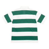 PRINT-ONS Dayton N.J. Mens Polo Shirt Green Striped Short Sleeve L