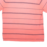 NAUTICA Mens Polo Shirt Pink Striped Short Sleeve XL