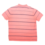 NAUTICA Mens Polo Shirt Pink Striped Short Sleeve XL
