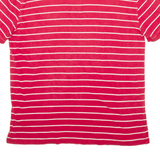 NAUTICA Mens Polo Shirt Red Striped Short Sleeve L