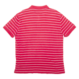 NAUTICA Mens Polo Shirt Red Striped Short Sleeve L