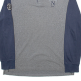 NAUTICA Slim Fit Mens Polo Shirt Grey Long Sleeve L
