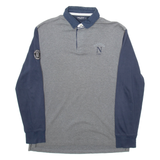 NAUTICA Slim Fit Mens Polo Shirt Grey Long Sleeve L