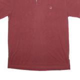 TOMMY HILFIGER Mens Polo Shirt Maroon Short Sleeve L