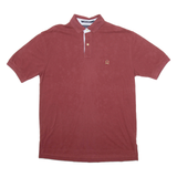 TOMMY HILFIGER Mens Polo Shirt Maroon Short Sleeve L