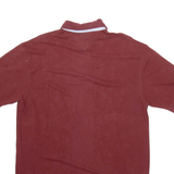 TOMMY HILFIGER Mens Polo Shirt Maroon Short Sleeve L
