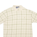 NAUTICA Mens Polo Shirt Beige Check Short Sleeve 2XL
