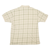 NAUTICA Mens Polo Shirt Beige Check Short Sleeve 2XL