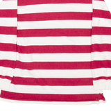 WORLD ISLAND Mens Polo Shirt Red Striped Long Sleeve XL