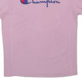 CHAMPION Womens T-Shirt Pink XS