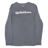 QUIKSILVER Womens T-Shirt Grey Long Sleeve S