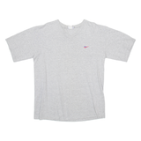 REEBOK Mens T-Shirt Grey V-Neck M